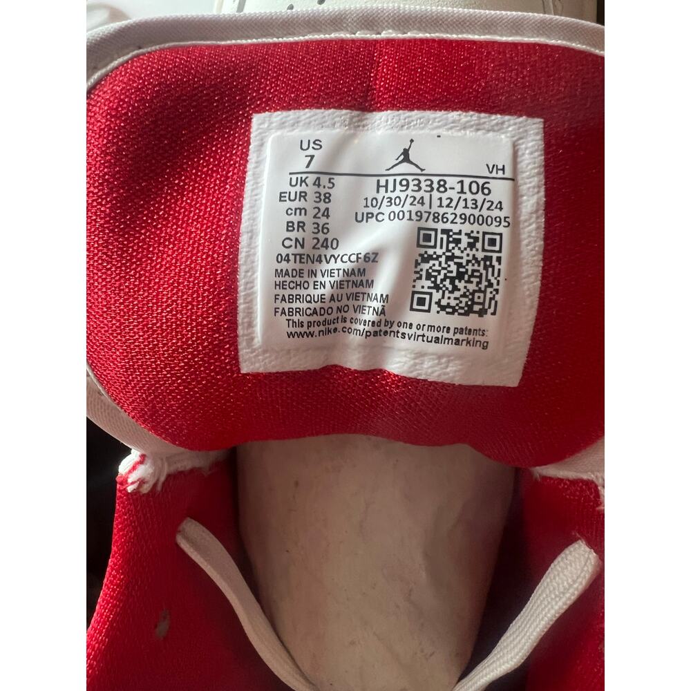 Wmns Air Jordan 1 Low “Ruby” size 7 W - Picture 6 of 7